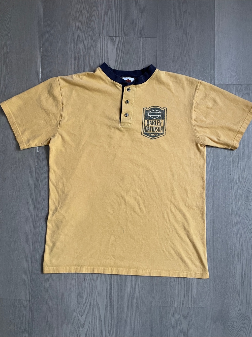Harley Davidson 1/4 button up t shirt